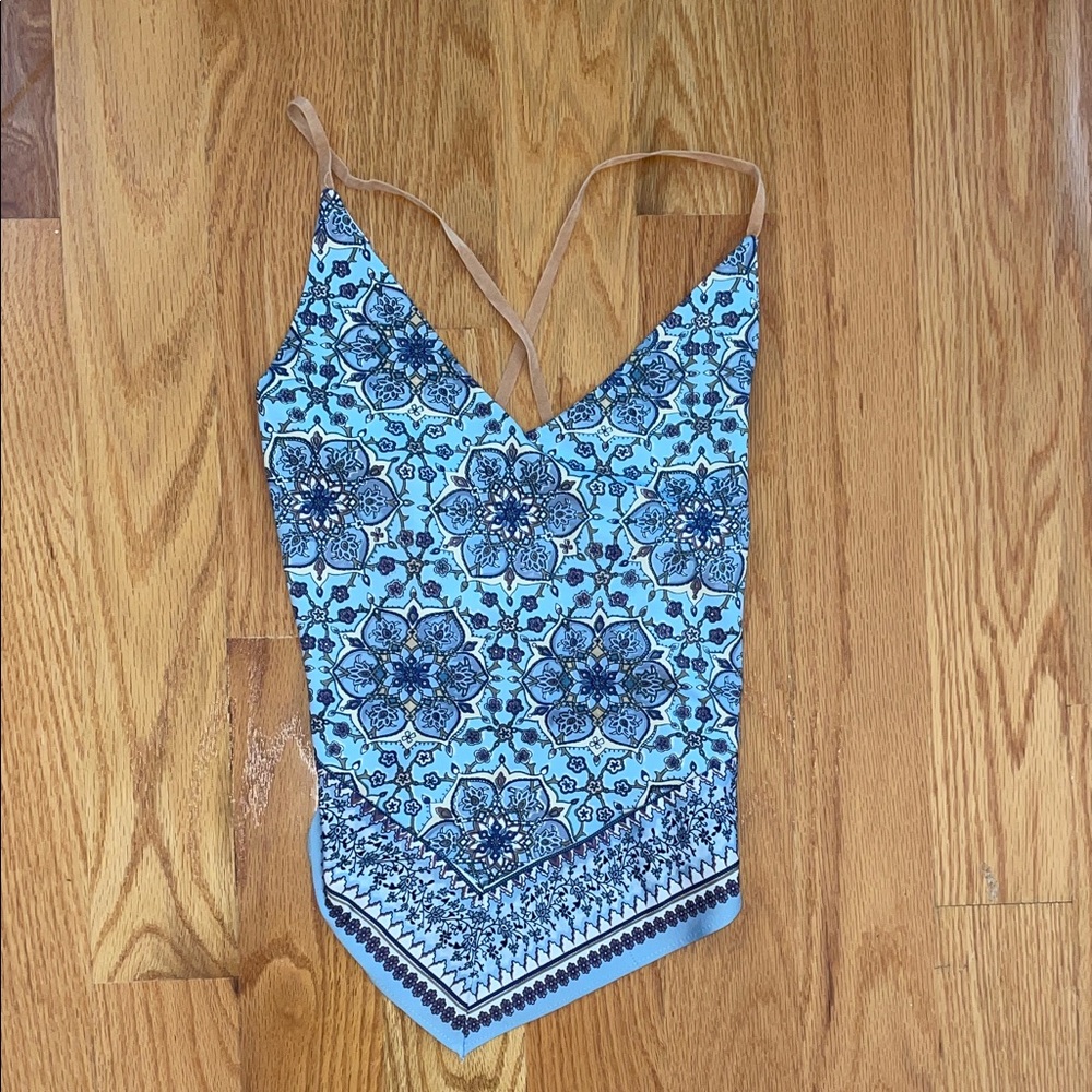 Open back tank top